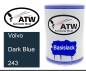 Preview: Volvo, Dark Blue, 243: 500ml Lackdose, von ATW Autoteile West.